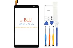 ARSSLY Digitizer for BLU M8L Plus M0213UU 8" Touch Screen Replacement for BLU M8L Plus 4G LTE Tablet M0210WW M0211WW M0212UU Black Touchscreen Front Glass Panel with Repair Tools (Not LCD Screen)