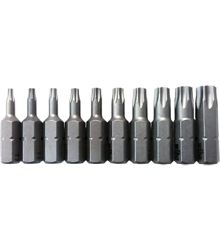 Wiha 75988 Micro Torx Bit Set - 10-Piece Precision Screwdriver Bits For Small Electronics