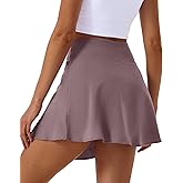 ZENGVEE Women Tennis Skirt with Shorts Athletic Workout Golf Skorts with Pocket for Gym Sport