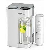 Ecoviva Mate 3 Countertop Reverse Osmosis Water Filter, 8-Stage RO Water Filtration System with 44oz Water Pitcher Smart Auto-Filling, 3:1 Pure to Drain, NSF Certified Tabletop Purifier, White
