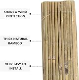 Suregreen Bamboo Fence Screening 2m x 4m Natural Split Cane Privacy view 5