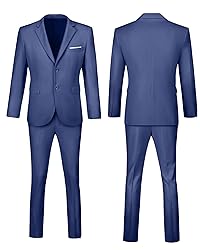 Fxzpiodi Mens 2 Piece Suit Slim Fit Business