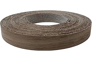 ebpsneer Black Walnut Edge Banding Wood Veneer Sheet,3/4 inch x50ft, Preglued Iron-On with Hot Melt Self Adhesive Edgebanding Strip, Flexible Wood Tape for Cabinet Plywood Furniture