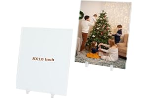 WANZELONYO Tempered Glass Sublimation Photo Blanks 2 PCS 8x10 Inch for DIY Crystal Plaque 4MM/0.15 Inch Thickness