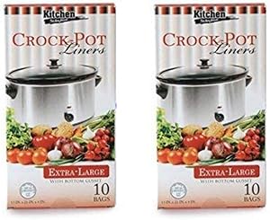 Multi-Use Large Slow Cooker - Crock Pot Liner Bags Fits 7-8 Quart Crock Pot 20 Ct