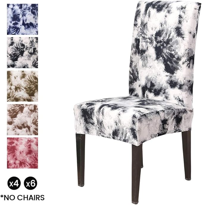 TieDyed Chair Cover, Stretch Spandex Seat Covers for Dining Room