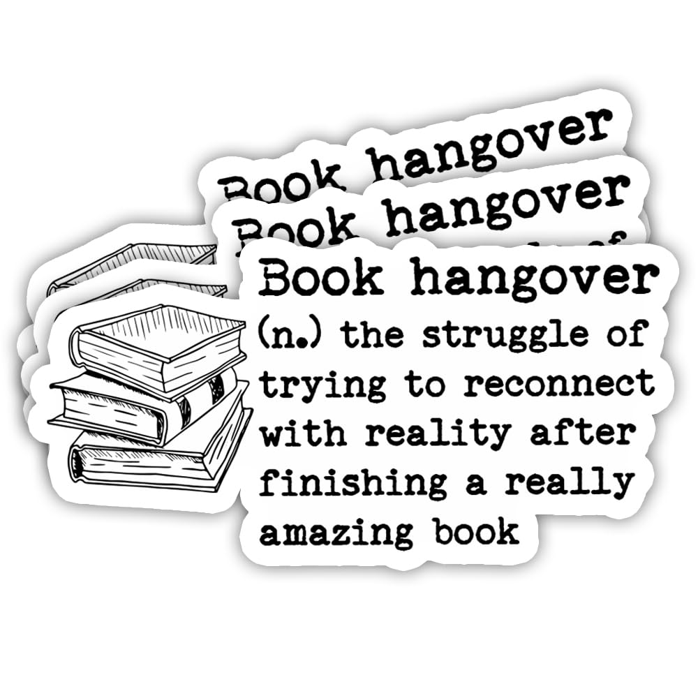 Photo 1 of (3PCS) Book Hangover Definition Sticker, Kindle Sticker, Reading Sticker, Kindle Accessories, Book Accessories, Bookish Decal, Sticker for Kindle Case, Booktok Vinyl Decal, Book Lovers Gifts