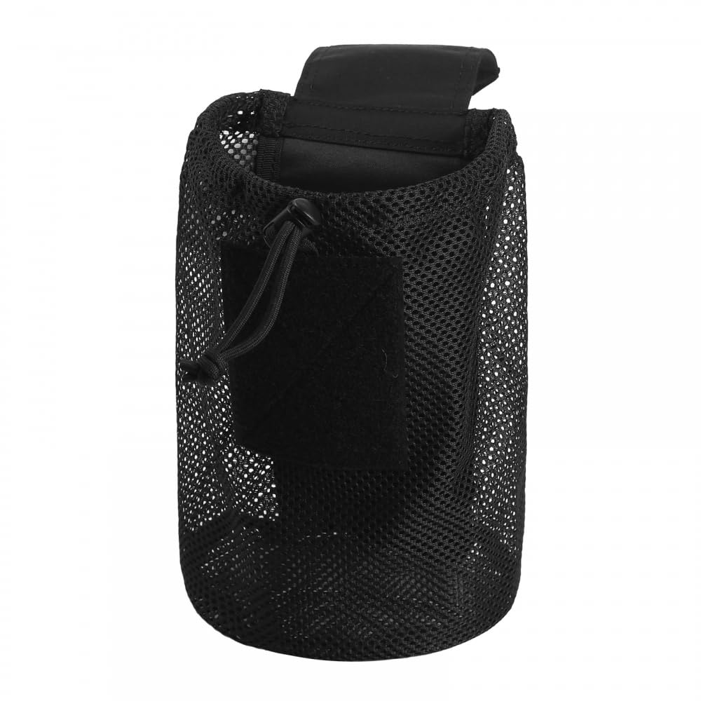 Molle Mesh Bag, Foldable Dump Pouch Sport Ammo Drawstring Recycle Pouch for Molle Belt Sport Vest Backpack
