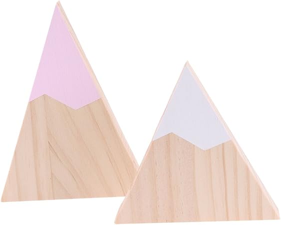Vosarea Top Deko Set Handgefertigt Dreieckig Holz Bunt Fur Kinder Haus Schlafzimmer Dekoration Amazon De Kuche Haushalt