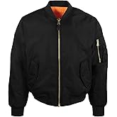 MA-1 Flight Jacket, Casual Bomber Style, Reversible Quilted, Fall Zip Up