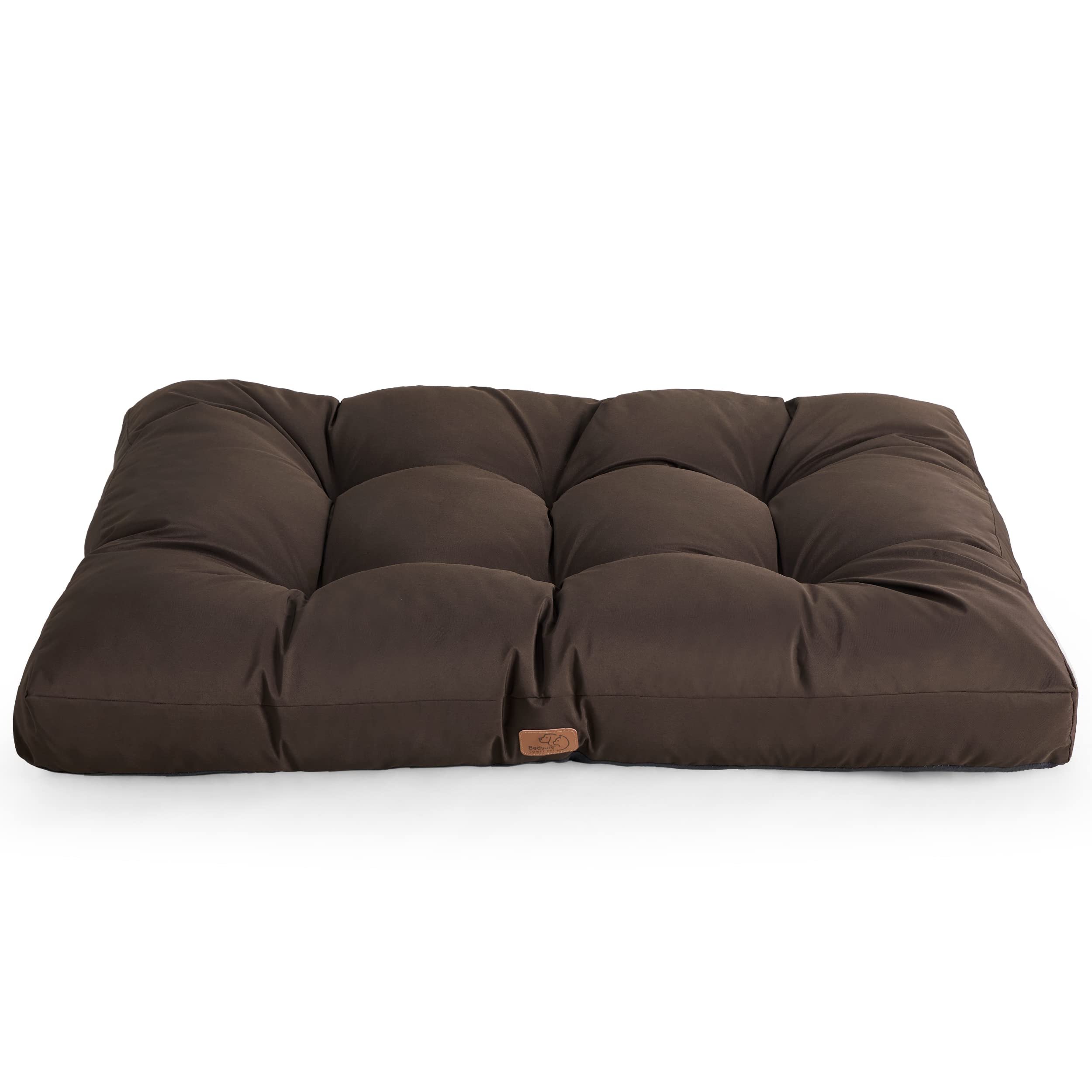 BEDSURE Hundekissen Grosse Hunde waschbar - 111x89cm hundematratze XXL für große, mittelgroße Hunde Outdoor gepolstert Hundematte braun in 10cm Höhe 8