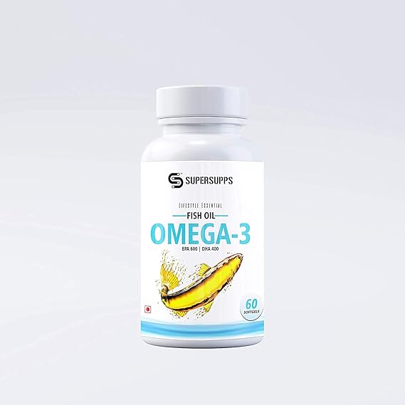 SuperSupps Omega 3 Fish Oil triple 3x Strength EPA 600, DHA 400 for Healthy Heart, Joints, brain (Pack of 1) : Amazon.in