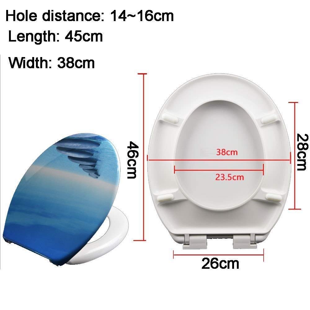 Voxloud Com Couvercle De Toilette Xwywy Siege De Toilette En Forme De U V S Impression Couvercle De Toilette Avec Slow Down Top Toilette Fixe Housse De Siege For La Famille Ameublement Et Decoration Accessoires