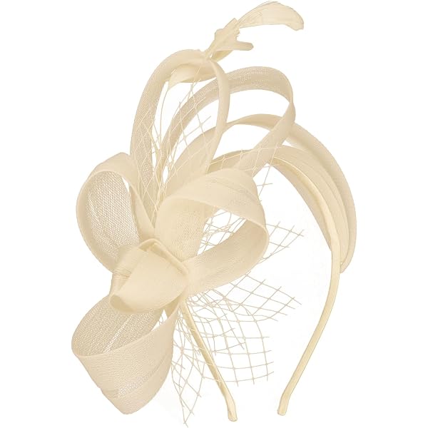Beige Fascinator Hat for Women Tea Party Derby Headpiece  display picture 3