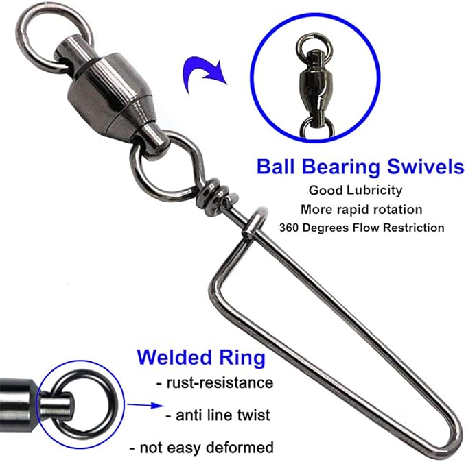 ball bearing fishing swivels