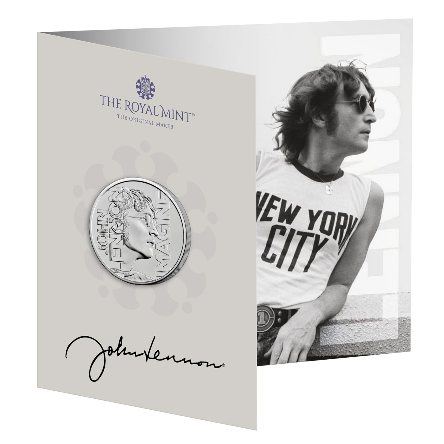 The Royal Mint - John Lennon 2025 UK £5 Brilliant Uncirculated Coin, Celebrate a True Music Icon in Decorative & Collectible Fold-Out Packaging — image 1