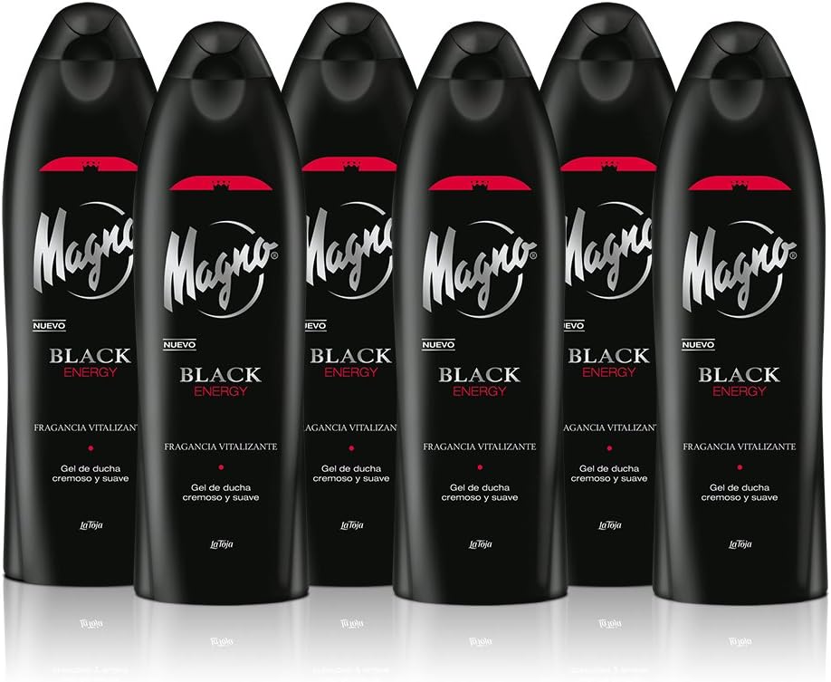 6 Geles de ducha Magno Black Energy 6 Geles de ducha Magno Black Energy