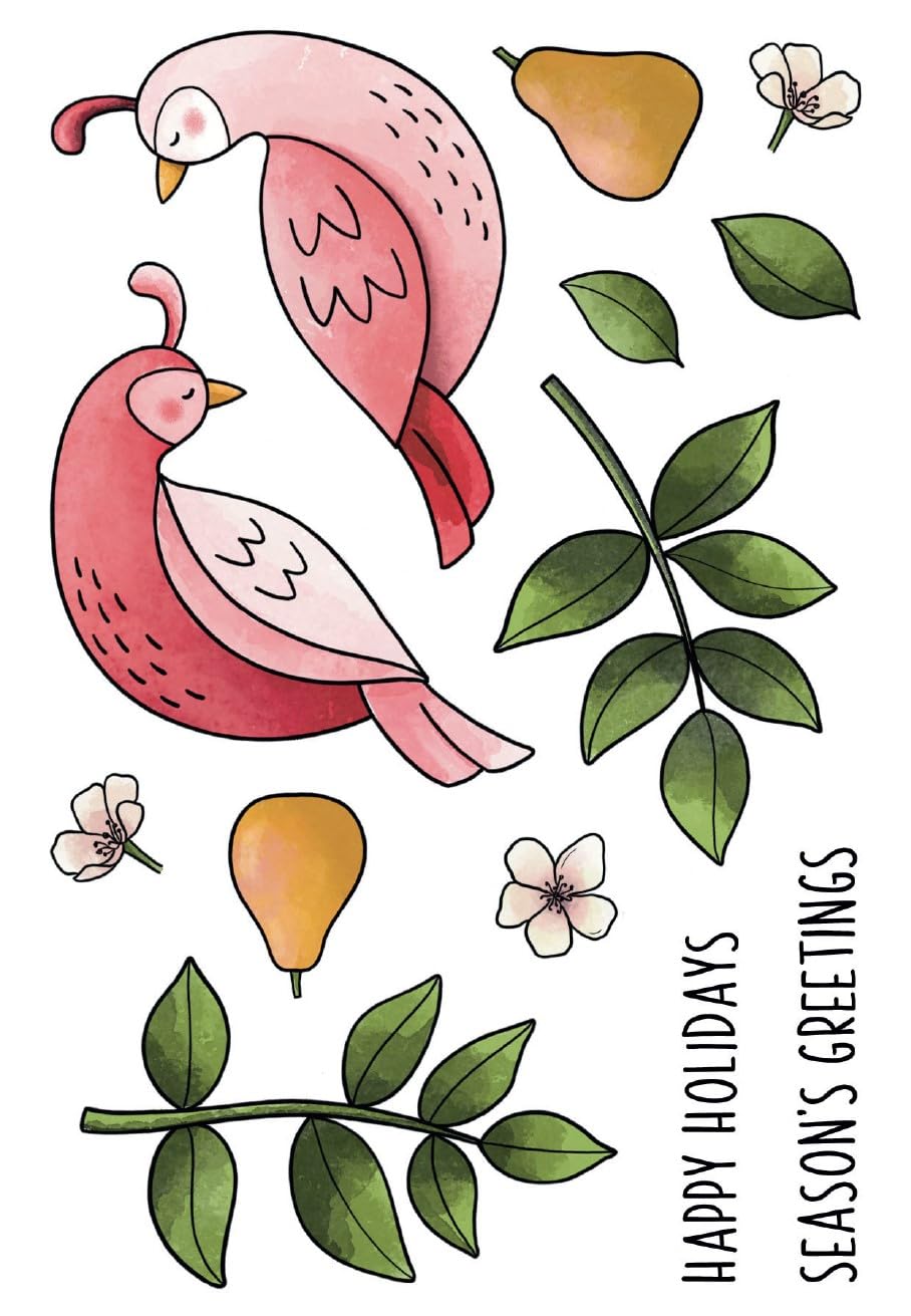 Creative Expressions Jane's Doodles Partridge 4 in x 6 in Clear Stamp Set, 4 x 6 in