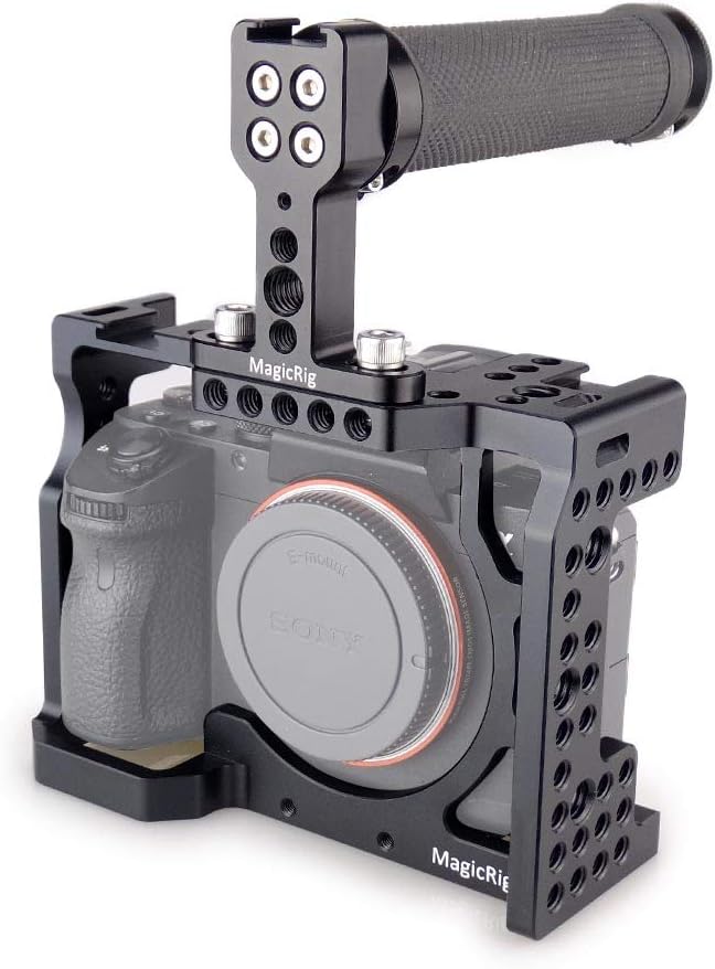 MAGICRIG DSLR Camera Cage with Top Handle for Sony A7II /A7III /A7SII /A7M3 /A7RII /A7RIII Camera To Quick Release Extension Kit
