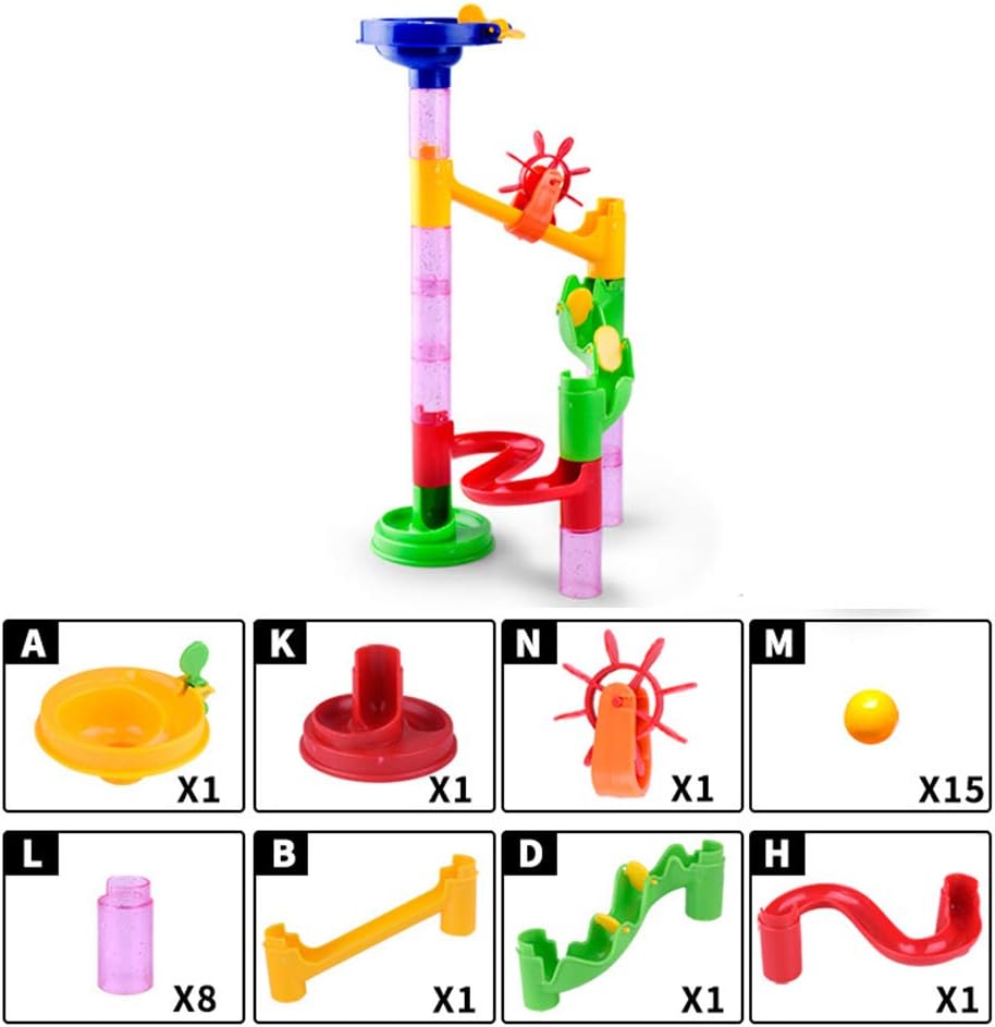 Homeofying DIY Construction Bead Maze Ball Track Beads Race Marble Run Building Block Kids Toy Novelty Funny Toy 5