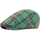Quanhaigou Men's Cotton Flat Ivy Gatsby Newsboy Driving Hat Adjustable Irish Cabbie Ivy Driving Hunting Cap