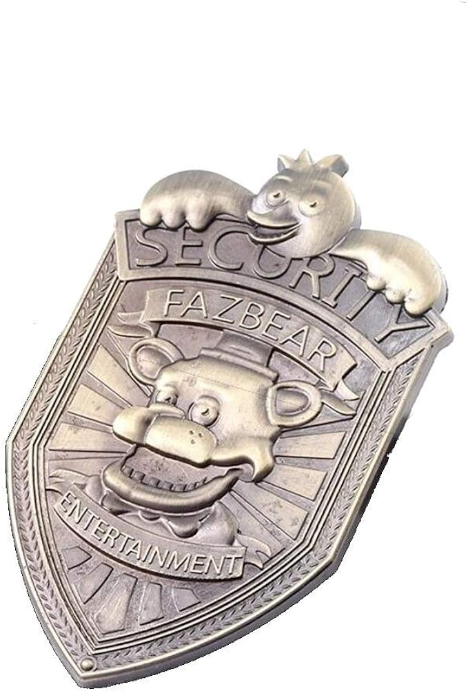 Fnaf Security Badge Metal Pin, Pendant Necklace Freddy Fazbear, Chica, Five Nights At Freddy
