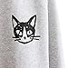 Froomer Teen Girls Cat Print Sweatshirt Long Sleeve Blouse Loose Sweater Shirt Gray