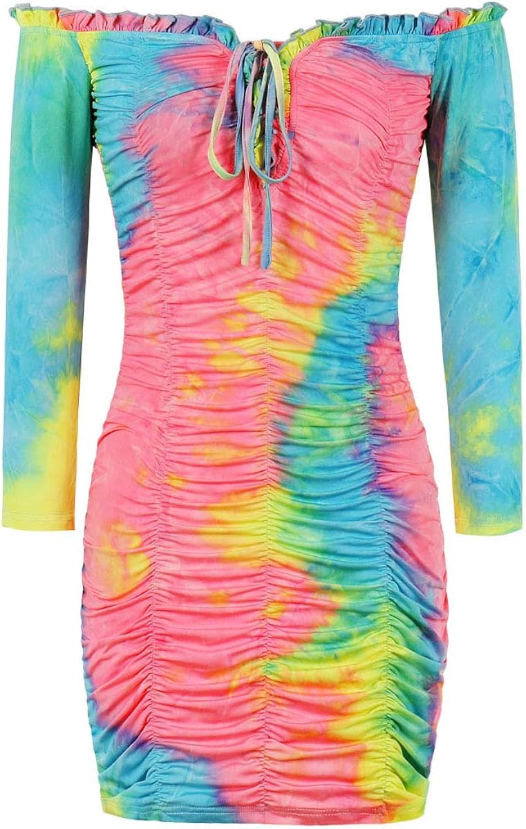 Sofkiny Sports Tie Dye Half Zip Biker Shorts Set Short Sleeve Crop Top Clubwear Tracksuits: Clothing