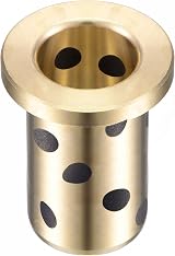 sourcing map Flanged Sleeve Bearing 12mm Bore Brass Wrapped Oilless Bushing view 4