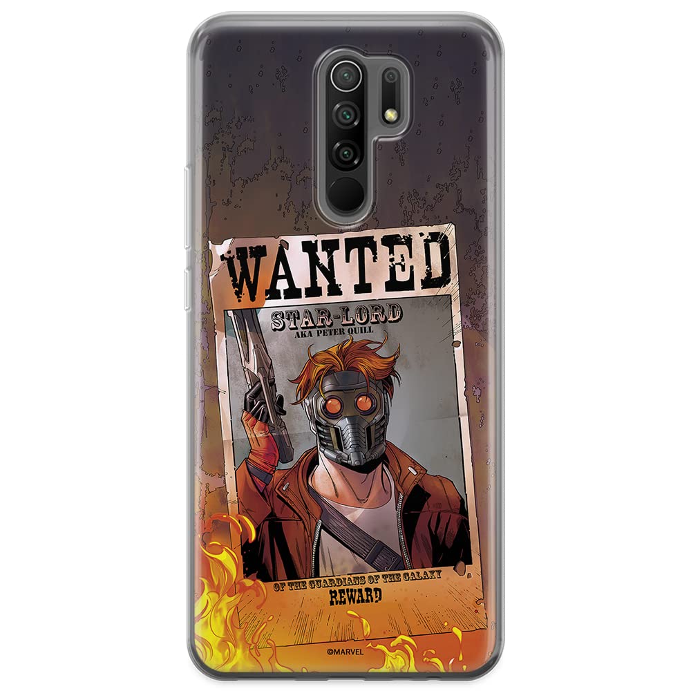 ERT GROUP mobile phone case for Xiaomi REDMI 9 original and officially Licensed Marvel pattern Star Lord 001 optimally adapted to the shape of the mobile phone, case made of TPU