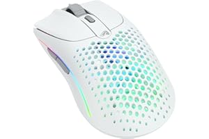 Glorious Model O 2: Wireless Gaming Mouse (White) Triple Mode: 2.4GHz, Bluetooth, USB-C, 26K DPI Sensor, 210h Battery Life, 5