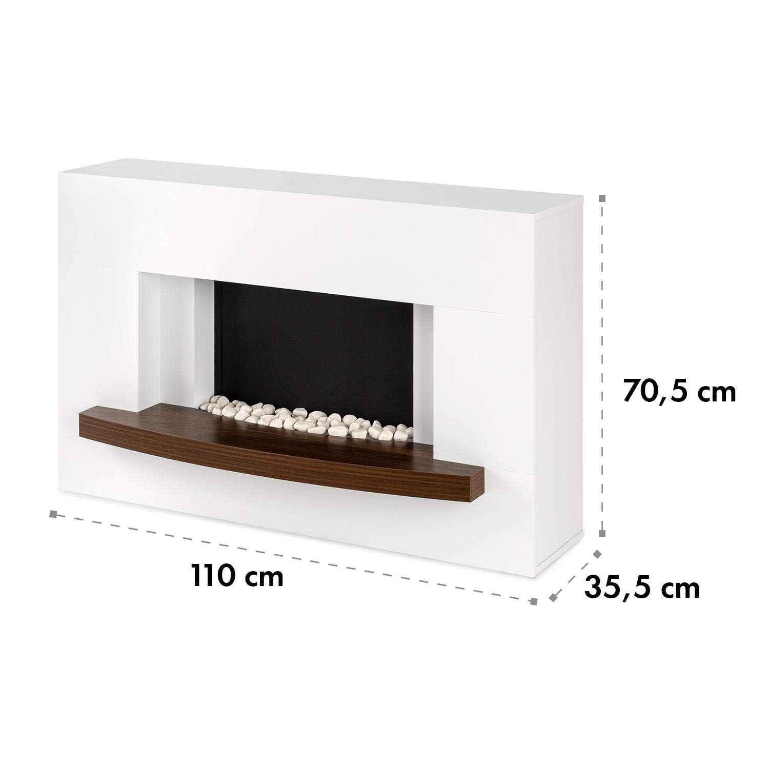 Klarstein Montreux Elektrischer Kamin Elektrokamin Mit Flammeneffekt E