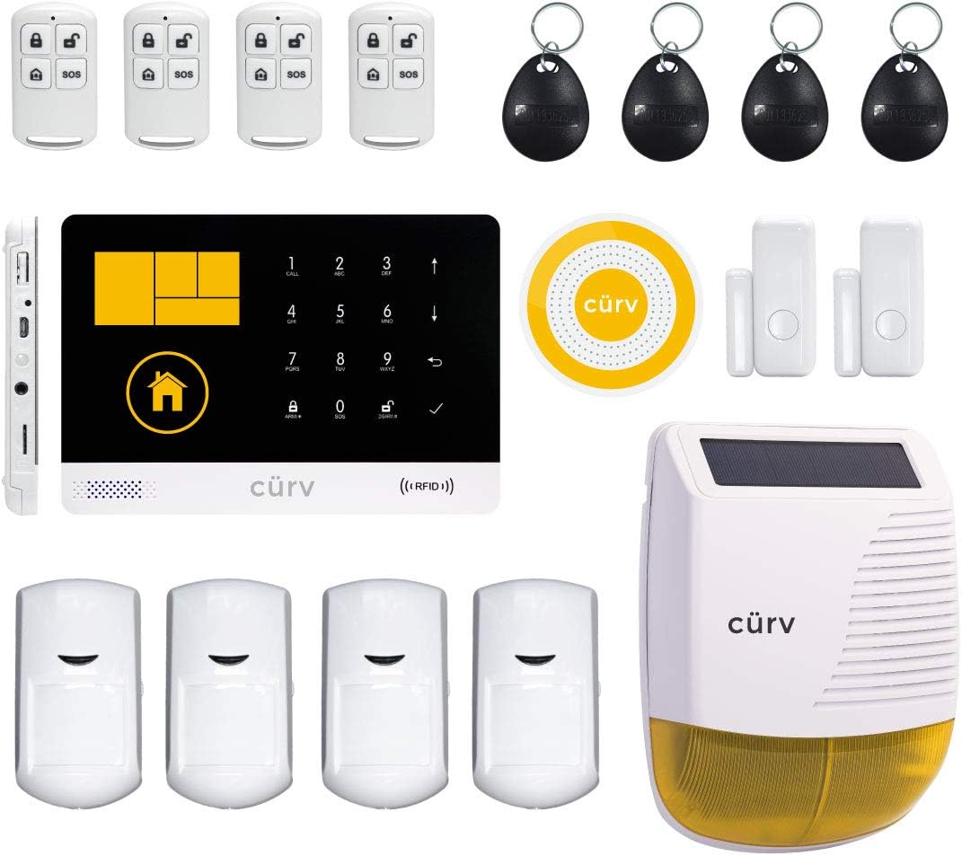 Wireless Home Security Smart Burglar Alarm Kit Pet Friendly DIY Kit No Wires Touch Panel Control From Free Smart App WiFi Interface