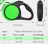 Taglory Retractable Dog Lead 5 m Green Anti-Tangle 20 kg Small Medium view 4