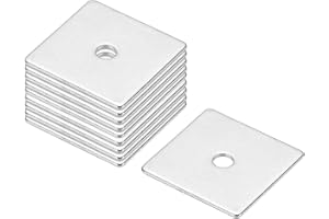 PATIKIL M3x20x1mm Square Washers, 24pcs Square Plate Washers Square Strut Washer Bearing Plate 304 Stainless Steel Flat Pad S