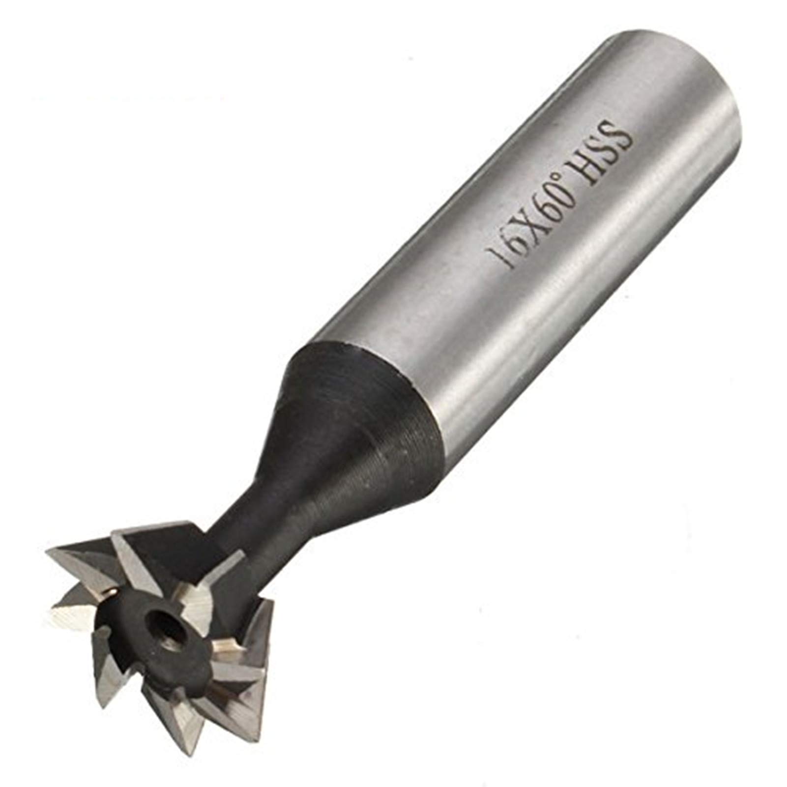 EsportsMJJ 60 Degree 10-35mm Dovetail Cutter HSS Straight shank End Mill Cutter -16mm