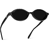 WMP Eyewear – Women’s Trendy Oval Sunglasses: Small Retro Frame, 90s Y2K Style, Perfect for Everyday Wear