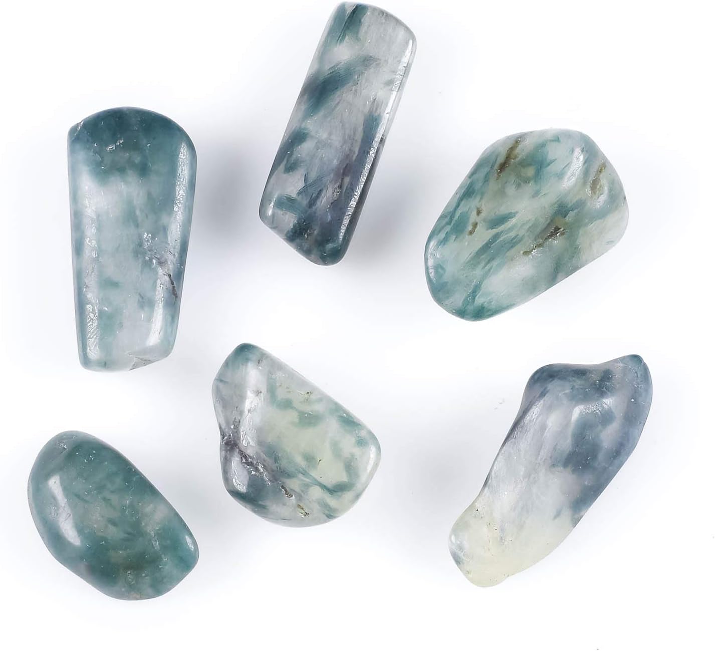 DUMORTIERITE in KYANITE Tumbled Stones - Genuine Natural Blue Kyanite 20 Gram Lot Polished Rocks, Reiki Crystals and Healing Stones E1028-20g