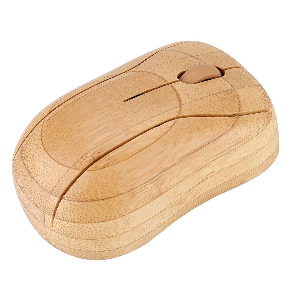 Socobeta Wireless Mouse 2 . 4GHz Bamboo Wireless Optical Mouse PC Laptop Computer Wooden Wood for Laptop Computer PC