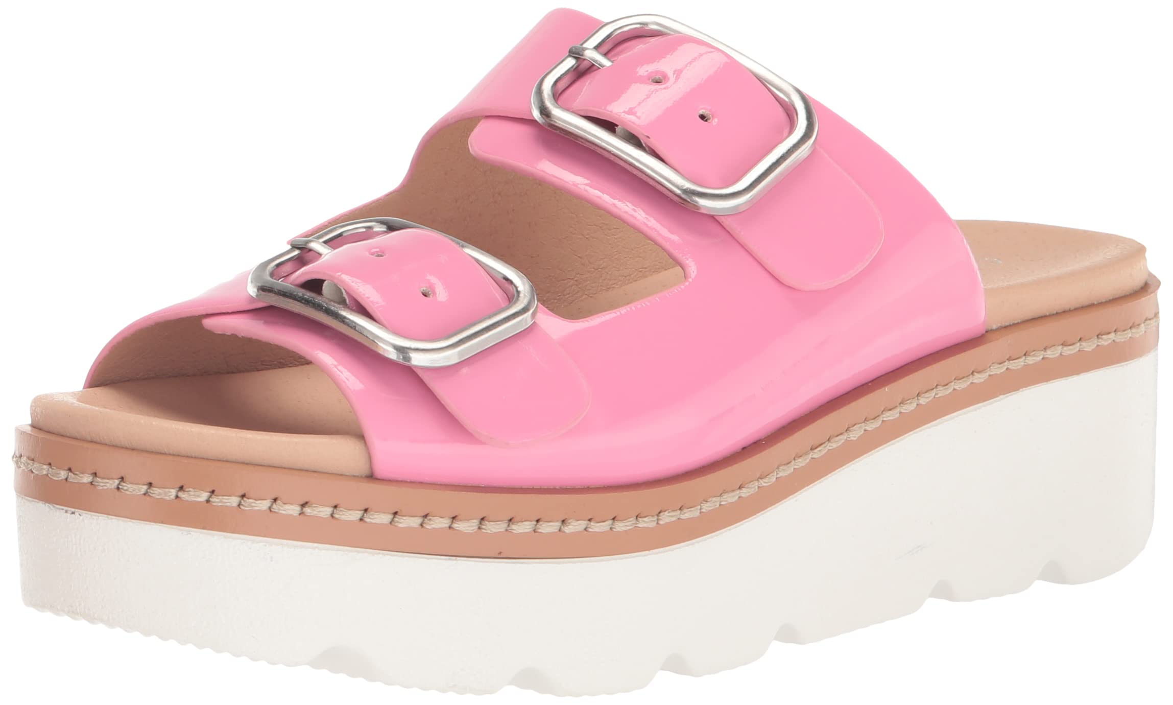 Chinese Laundry Women’s Surfs UP Wedge Sandal, Pink, 5.5