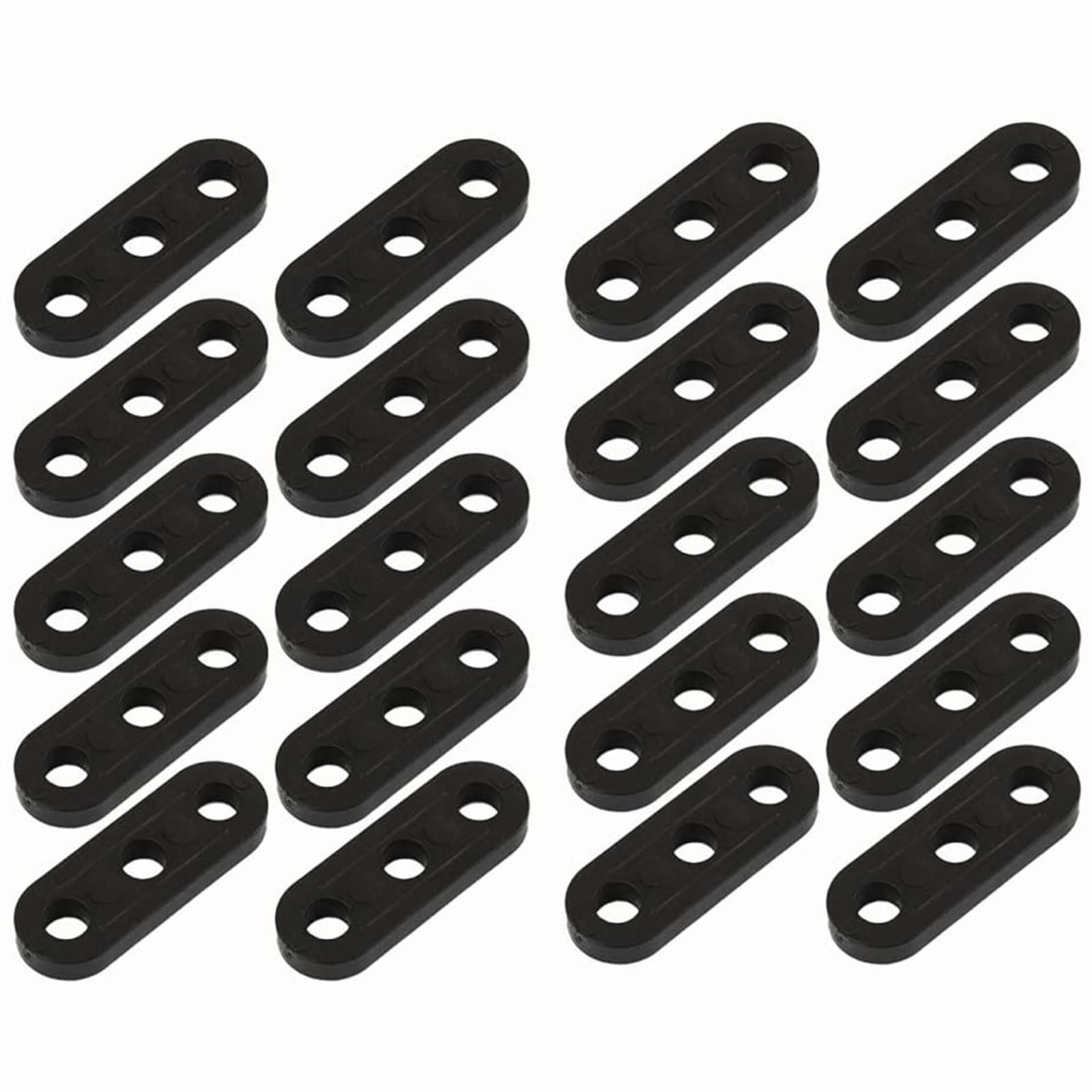 FYHJNC 20Pcs Black Plastic Tent Rope Fasteners, Sturdy Tents Rope Adjusters, Cord Tensioners for Camping, Picnics, Awnings