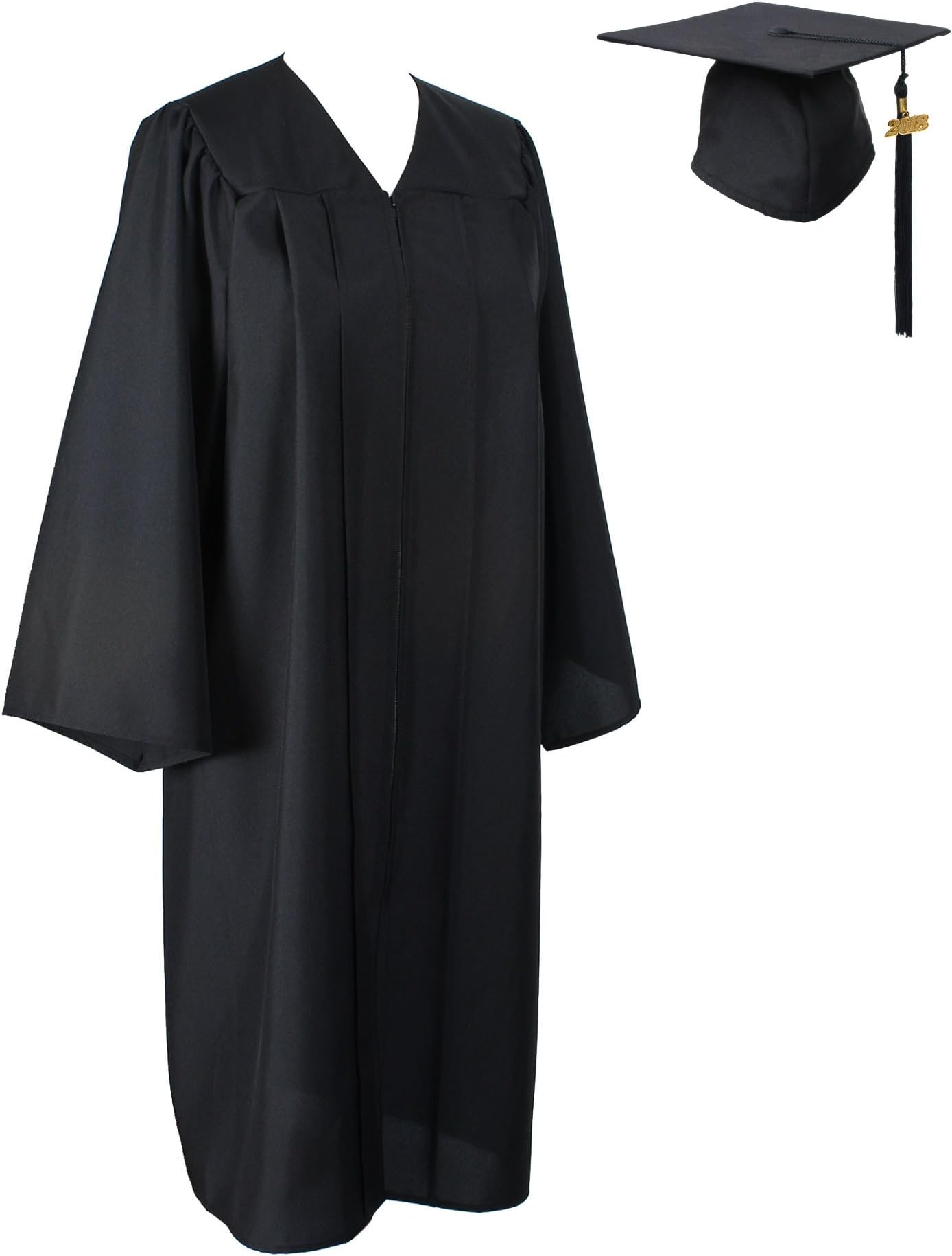 GraduationService Unisex Matte Graduation Gown Cap with 2018 Tassel for Graduation Ceremony