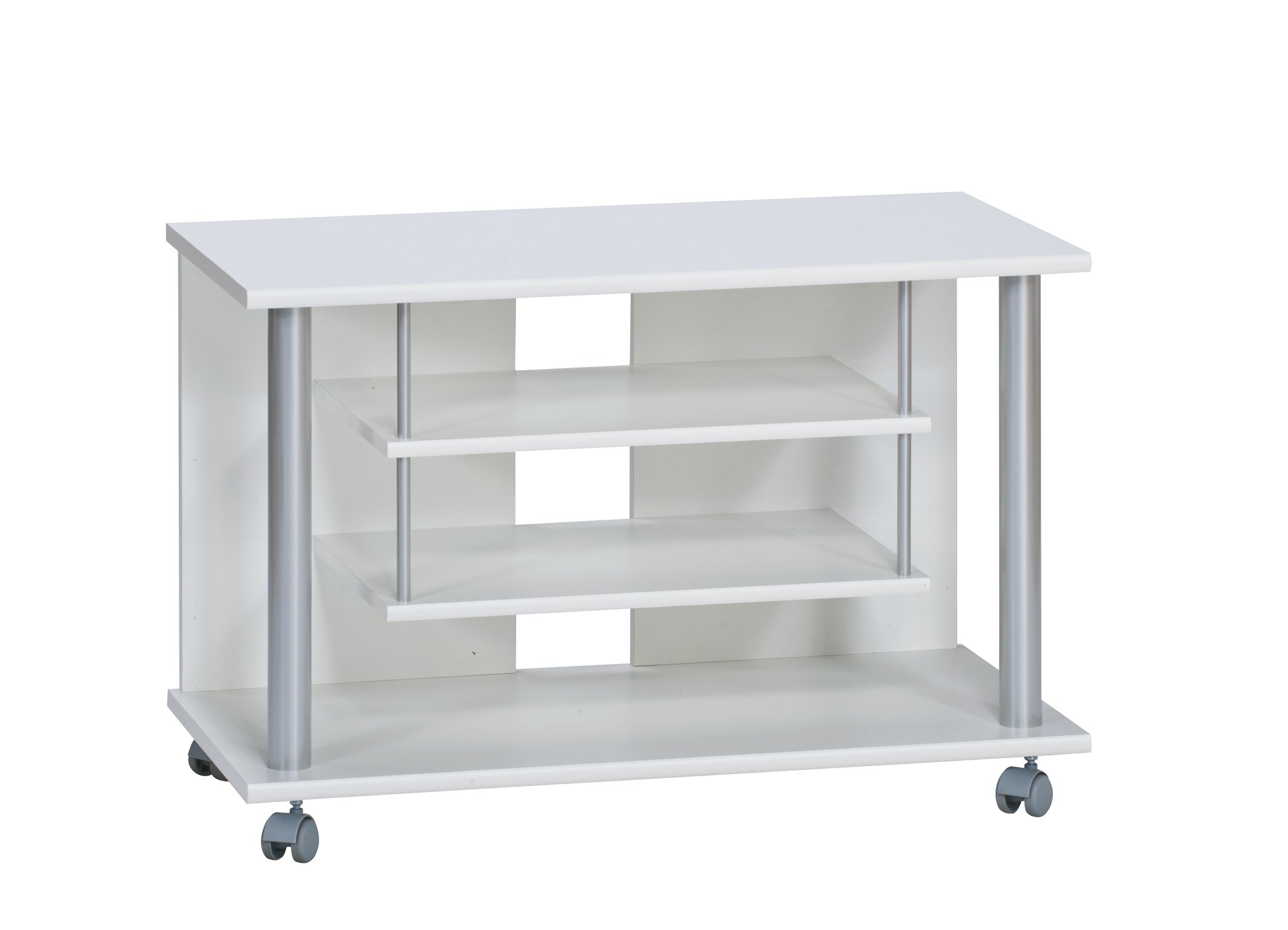 Maja 18988835 TV and Video Trolley 800 x 545 x 400 mm White Lacquer Finish