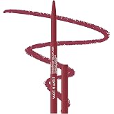 wet n wild Perfect Pout Matte Retractable Gel Lip Liner Pencil, Rich Creamy Long Lasting Color, Well-Defined and Flawless Application, Vegan &amp; Cruelty-Free - Gone Burgundy