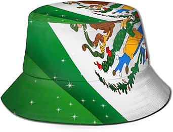 KSDD Bandera Mexicana Día de la Independencia Sombrero Unisex de Cubo