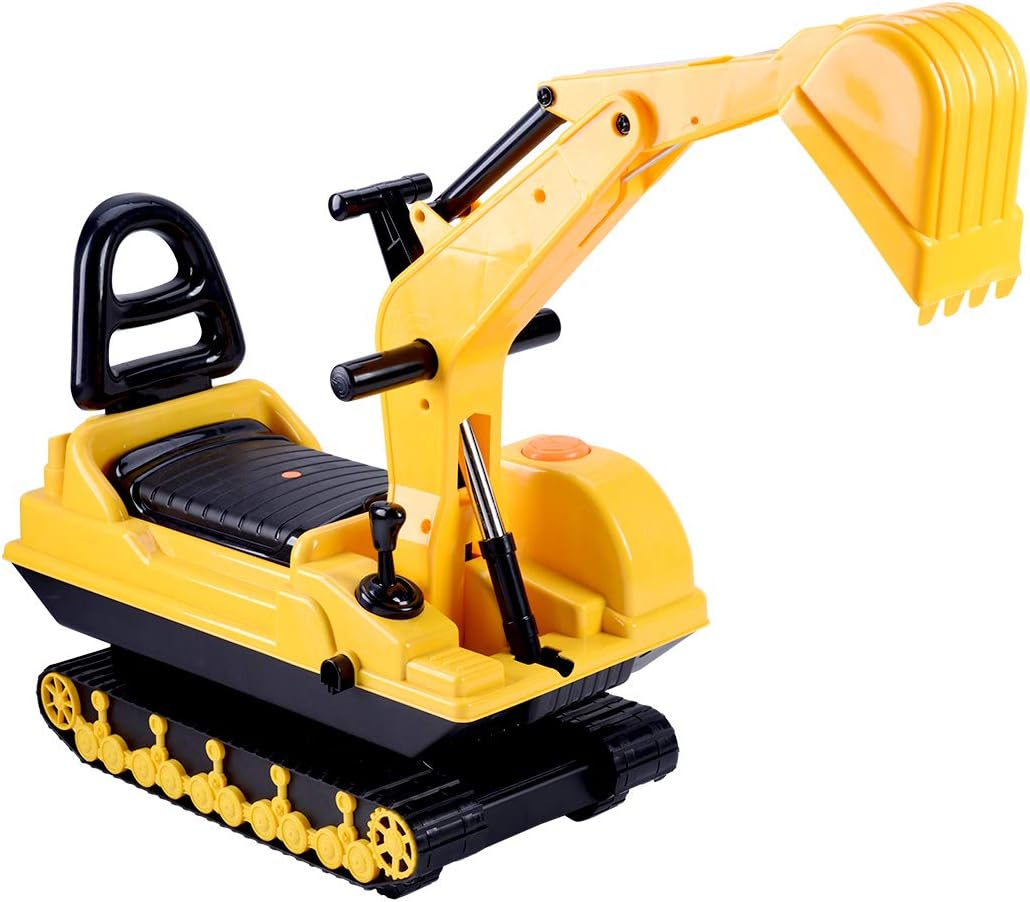YIYUE Digger Scooter, RideOn Excavator, Pulling Cart & Pretend Play