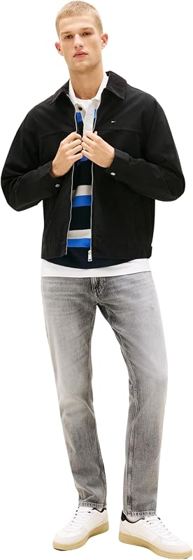 Herren Jeans Hose Scanton Slim Fit, Grau (Denim Grey), 28W/36L
