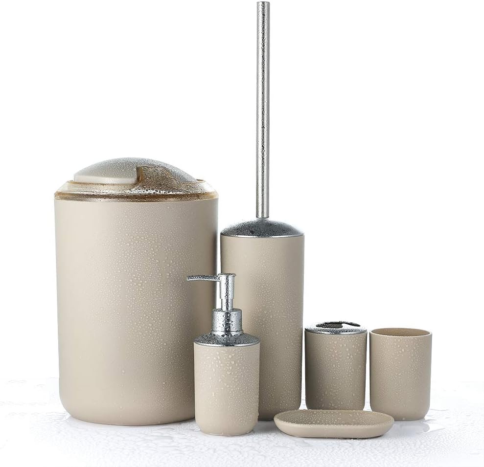 JOTOM Badset, Badezimmer Zubehör Set Badausstattung Sets mit Seifenschale Seifenspender Halter ...