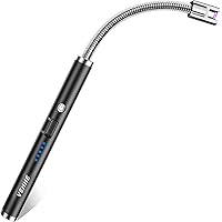 Candle Lighter, VEHHE USB Rechargeable Electric Lighter with Long 360° Flexible Neck LED Display, Flameless and Windproof, fo
