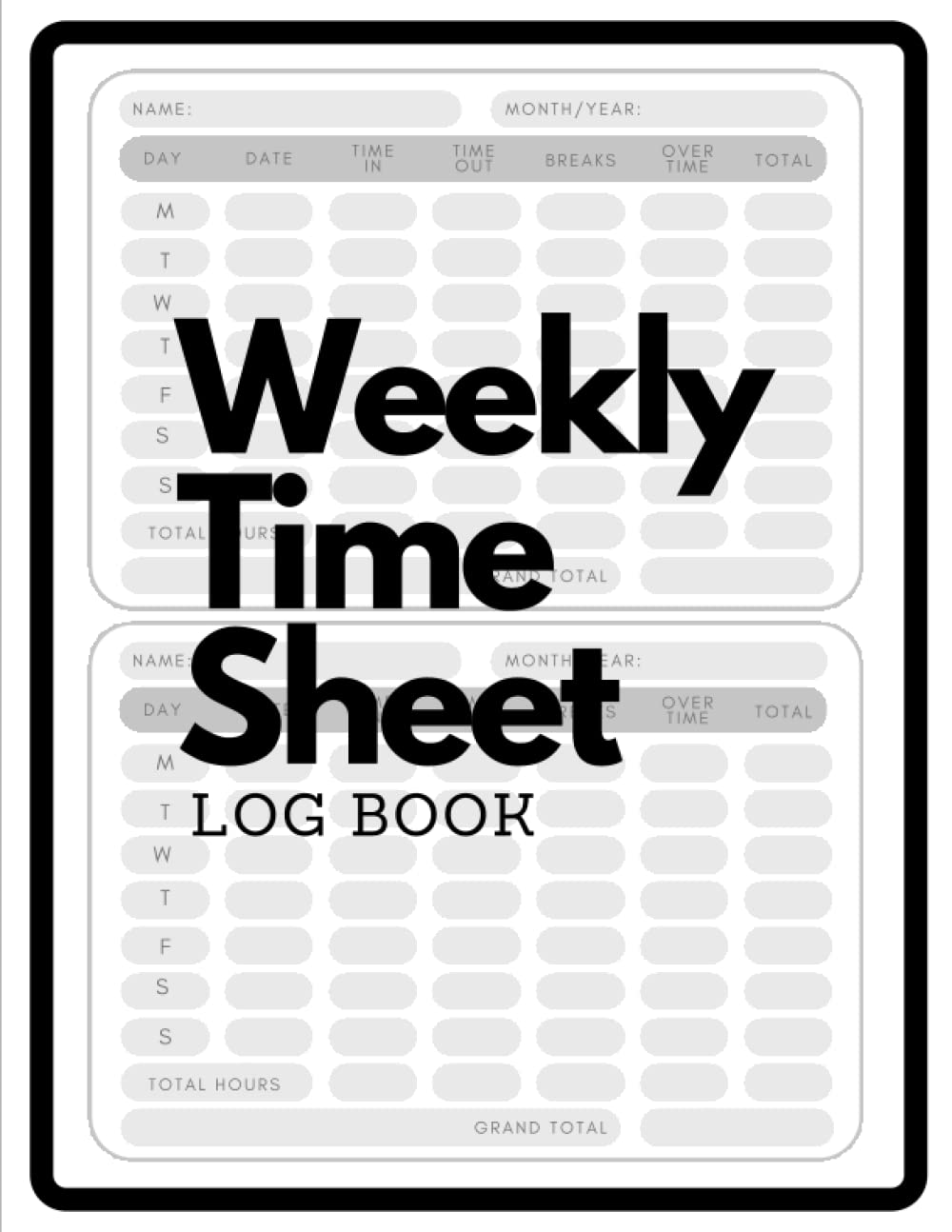 Weekly Time Sheet Log Book: Undated Time Sheets or Employers, Employees, Small Business, Professional & Personal Use | Time Management Ledger | Work ... Sided, Cut-able, Multi Employee Time Cards